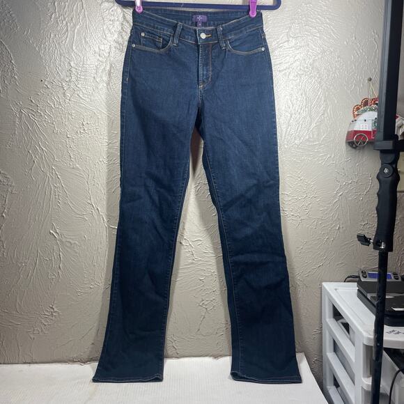 Not Your Daughter Jeans Blue Straight Leg Lift Tuck Tech Stretch Jeans Womens 4 - Picture 1 of 7